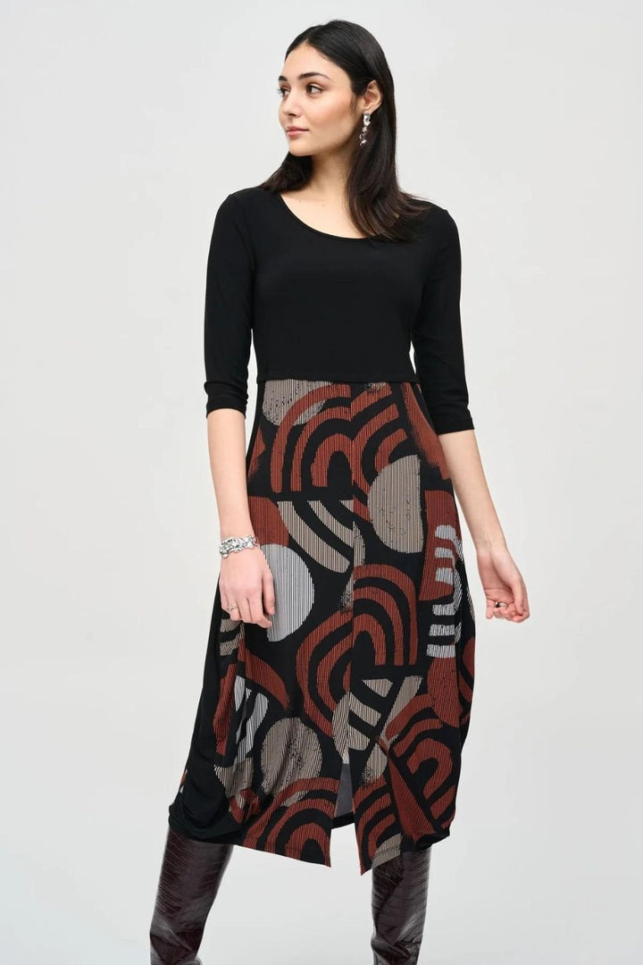 GEOMETRIC PRINT DRESS | COL=MULTI