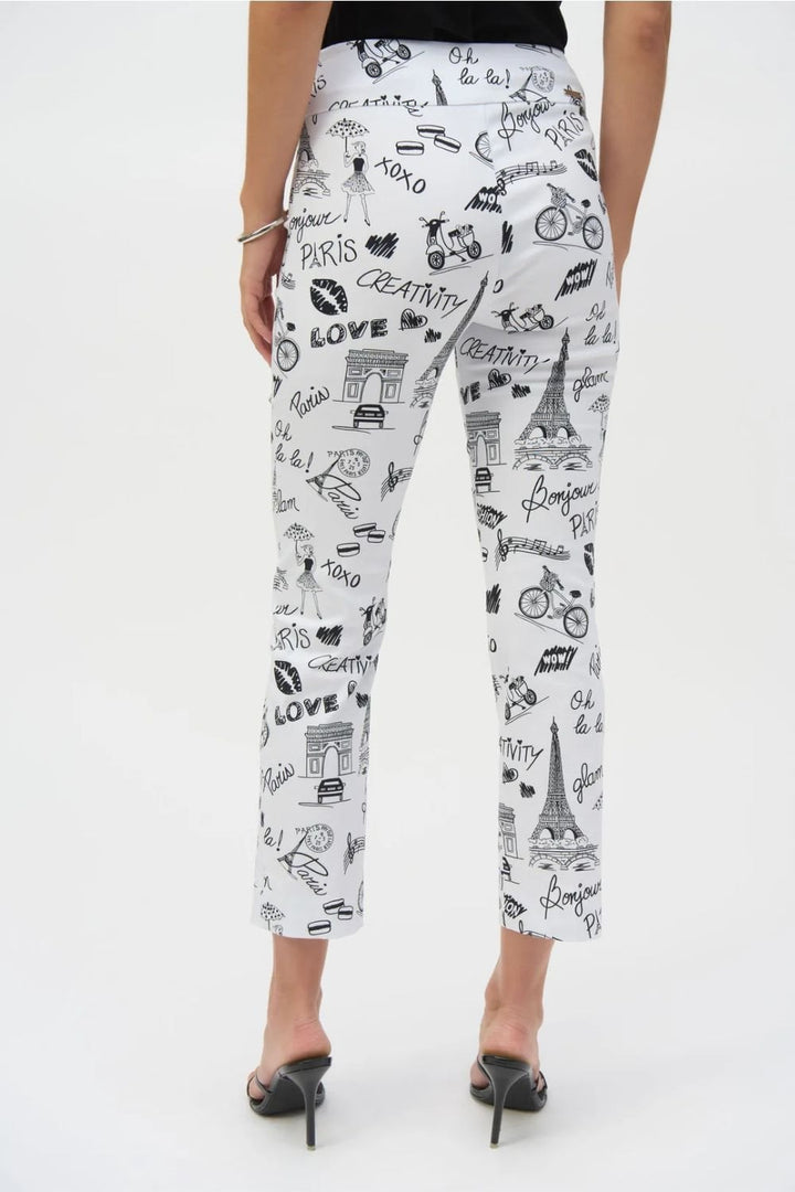 MULTI PRINT STRAIGHT TROUSER | COL=BLACK/WHITE