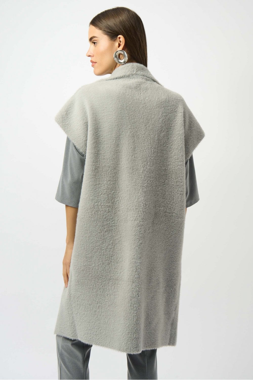 OVERSIZED BOXY SLEEVELESSCOAT | COL=LIGHT GREY