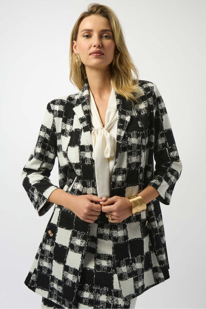 PLAID PRINT JACKET | COL=BLACK