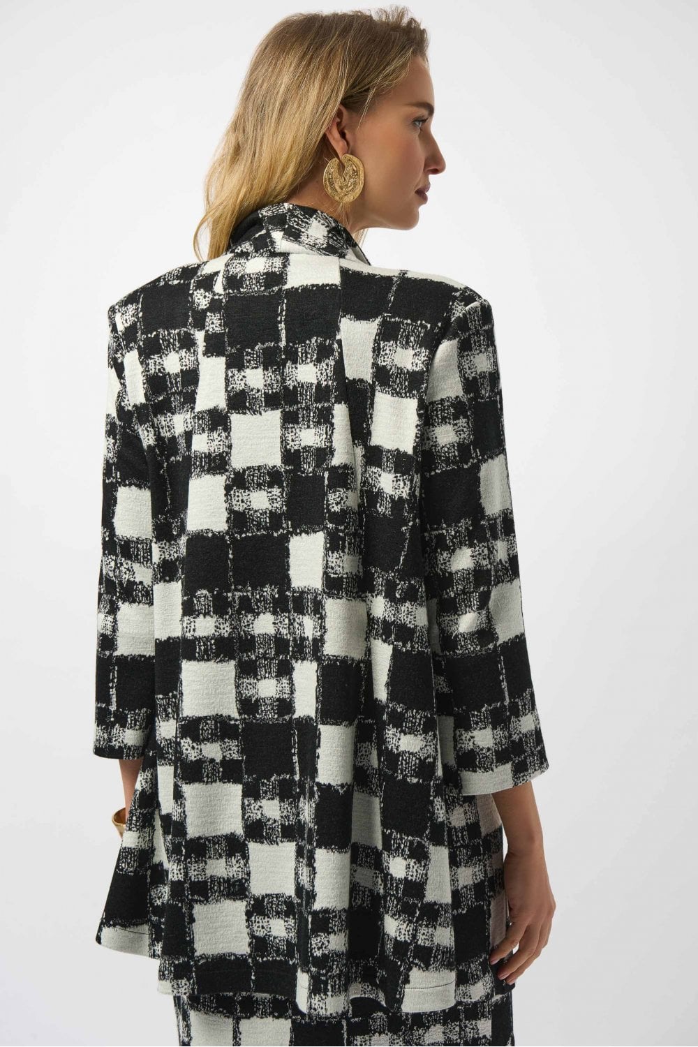PLAID PRINT JACKET | COL=BLACK