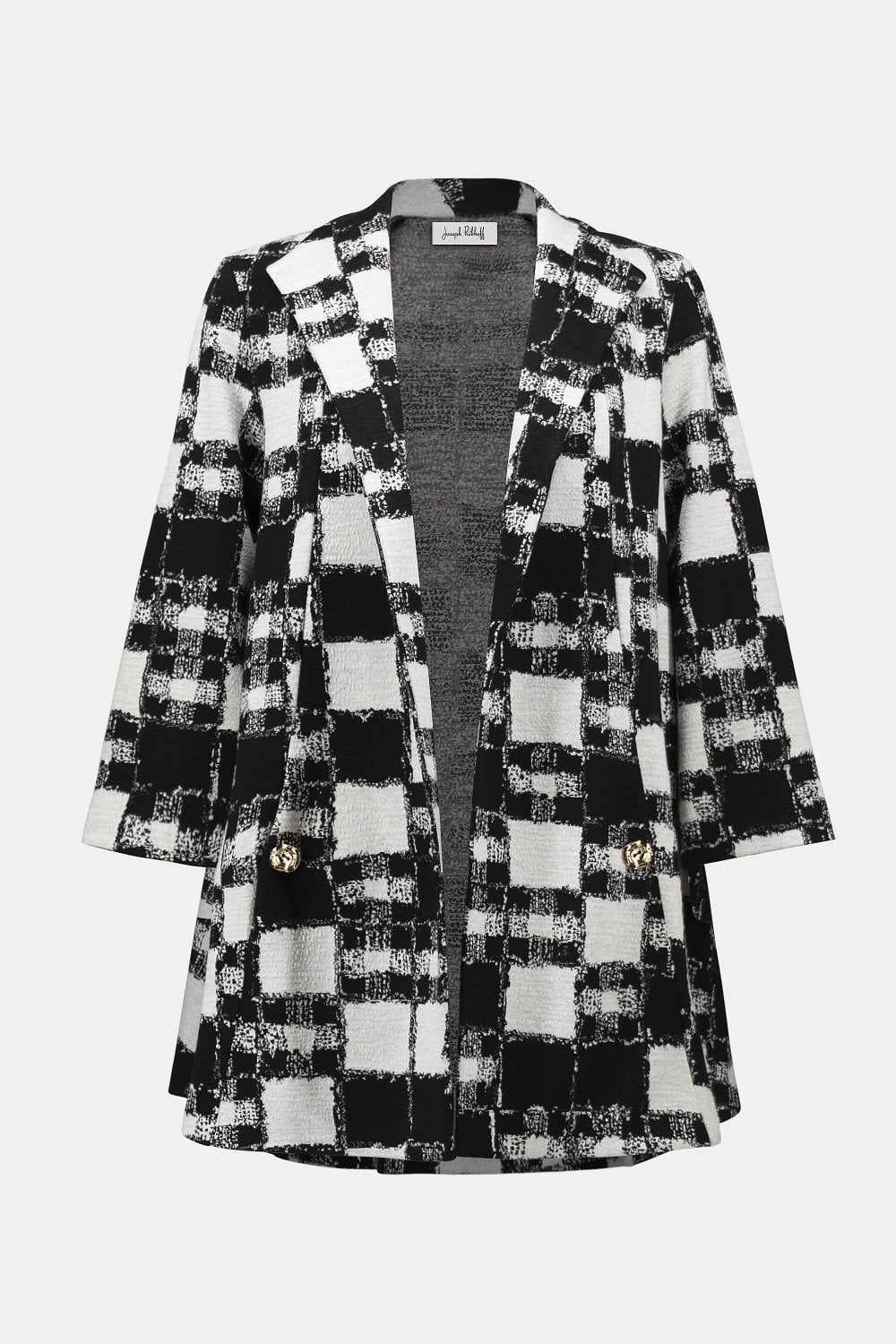 PLAID PRINT JACKET | COL=BLACK