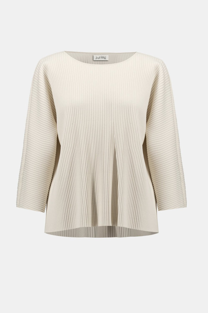 PLEATED SCUBA BOXY TOP | COL=BIRCH