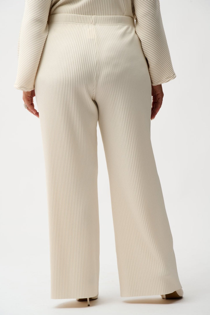 PLEATED SCUBA WIDE LEG TROUSERS | COL=BIRCH