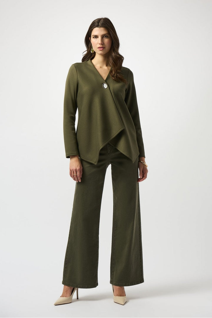 SCUBA JERSEY TRAPEZE JACKET | COL=KHAKI