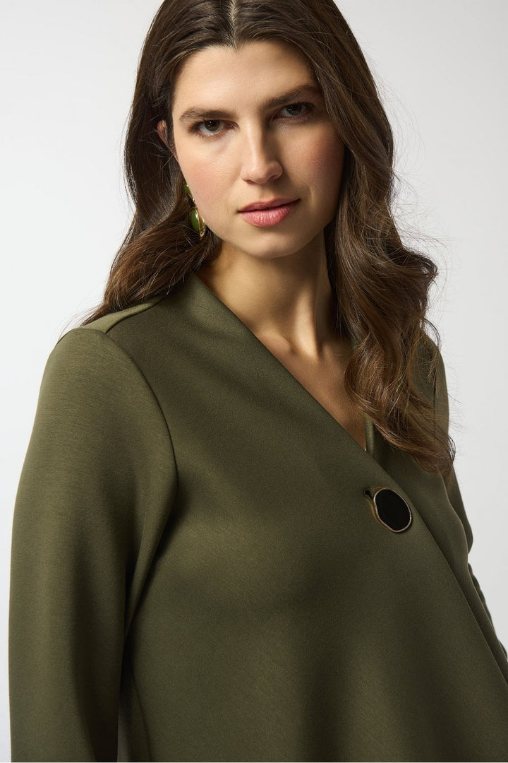 SCUBA JERSEY TRAPEZE JACKET | COL=KHAKI