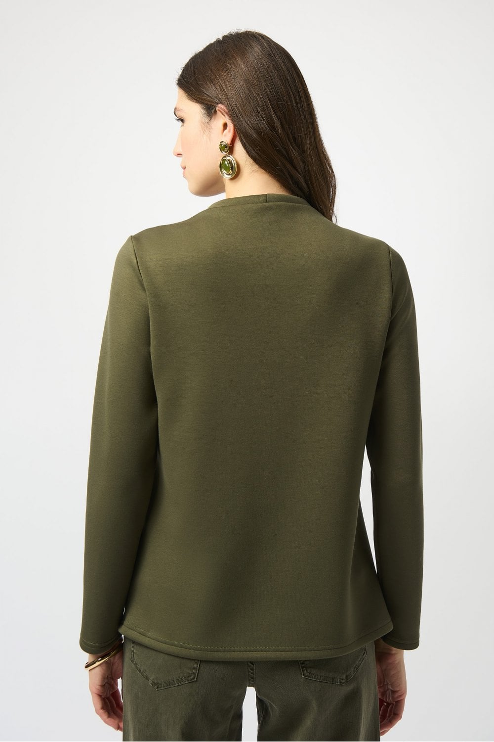 SCUBA JERSEY TRAPEZE JACKET | COL=KHAKI