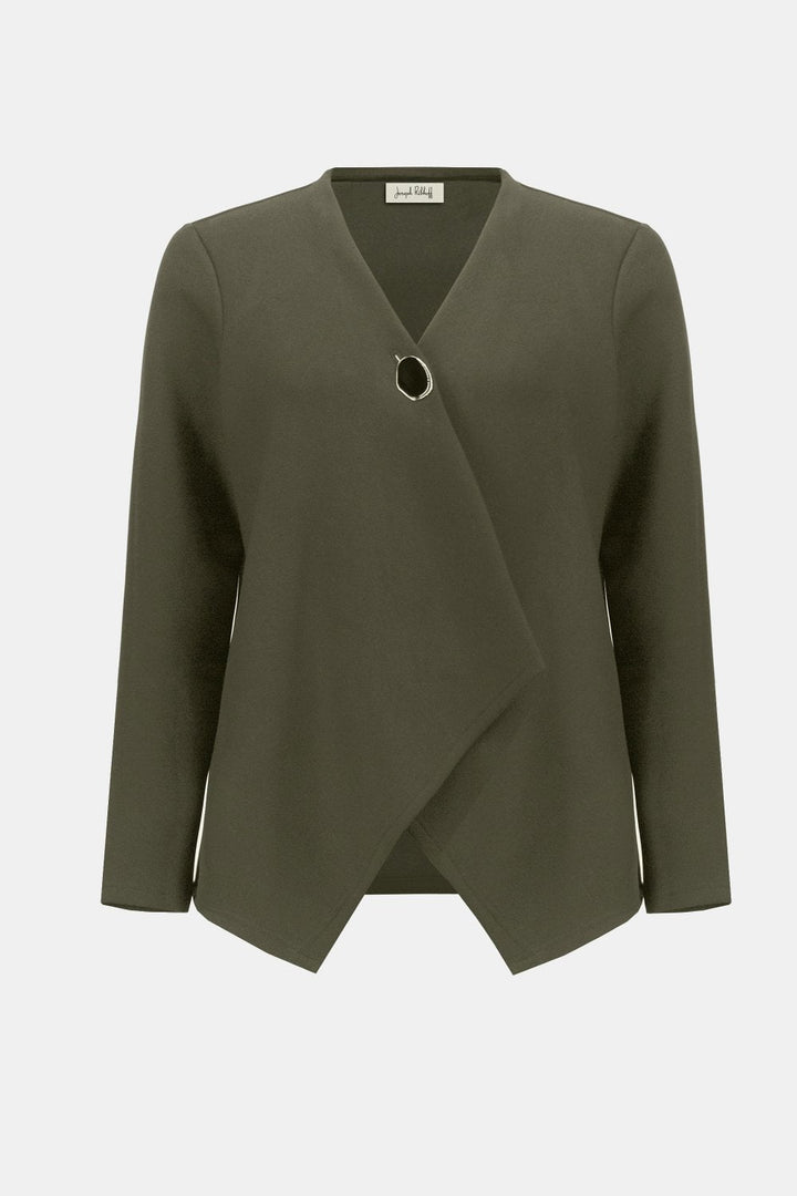 SCUBA JERSEY TRAPEZE JACKET | COL=KHAKI
