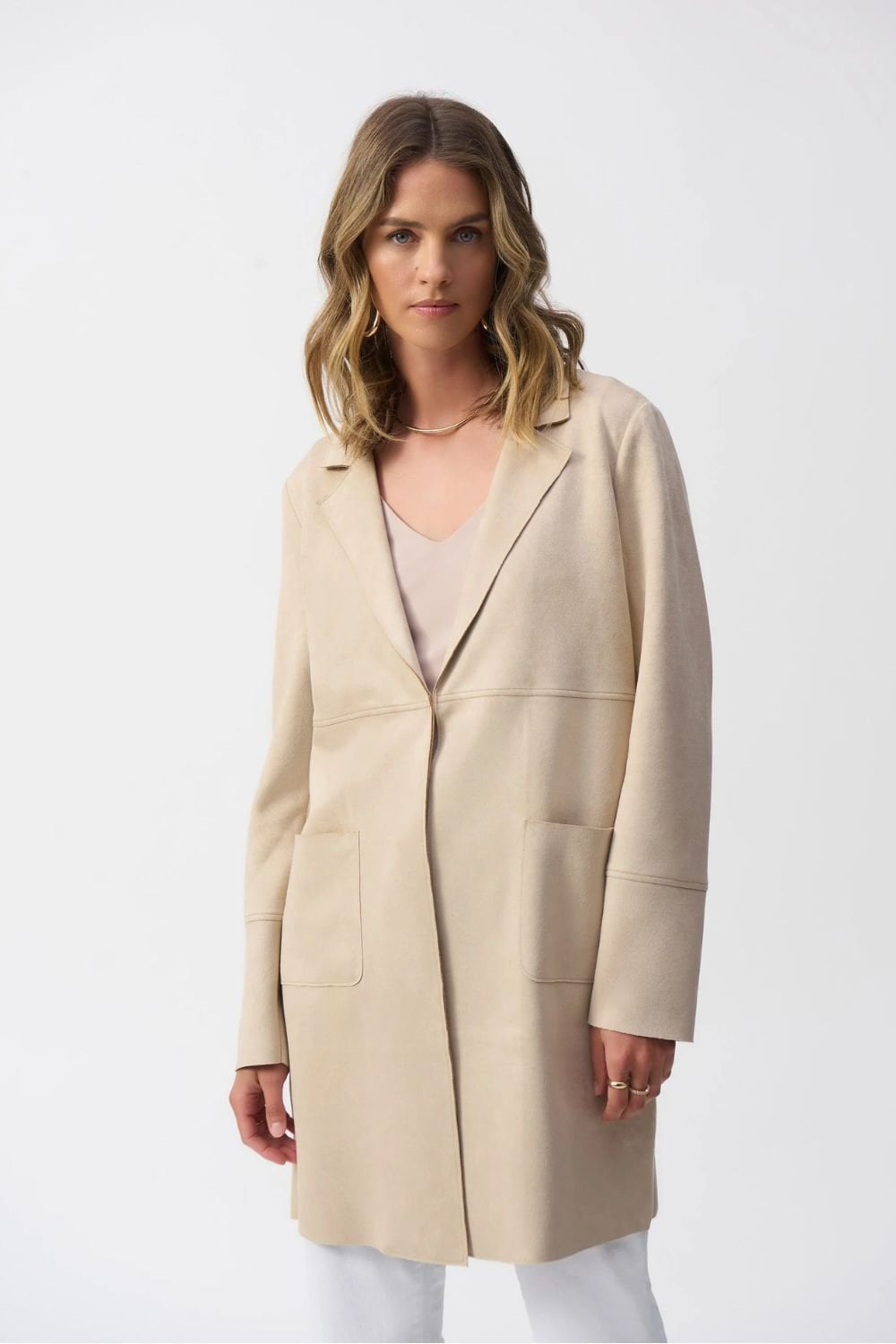Scuba Suede Straight Jacket | COL=PARCHMENT