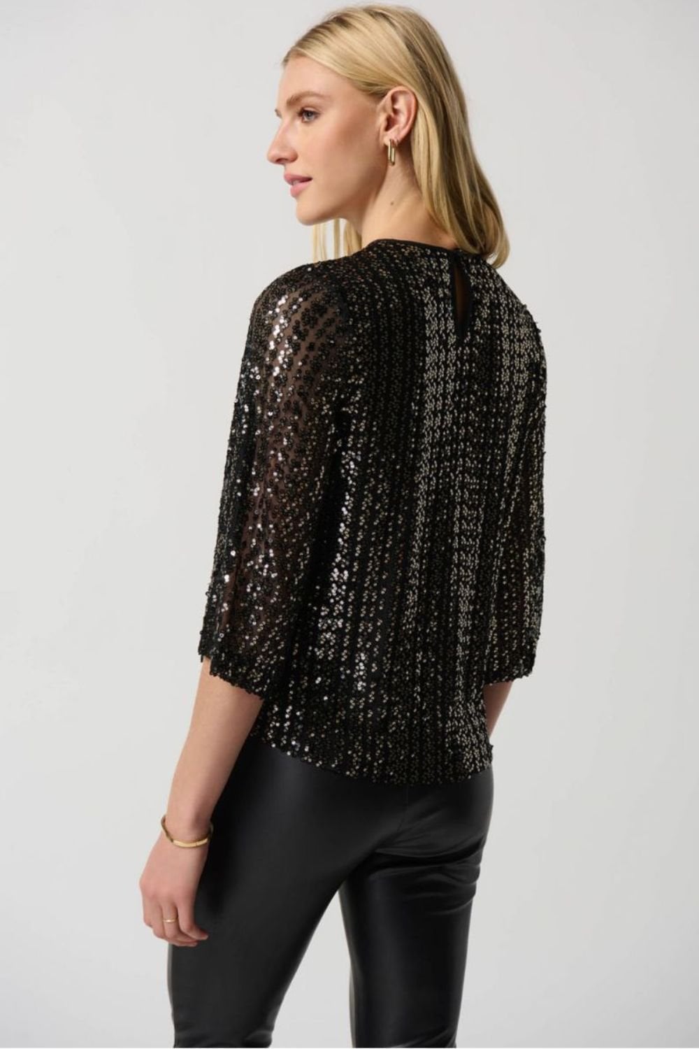 SEQUIN BOXY TOP | COL=BLACK