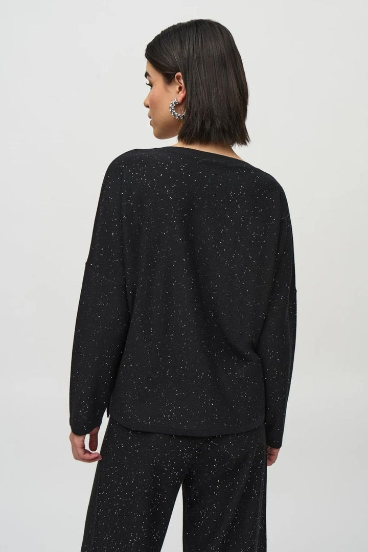 SEQUIN KNIT TOP | COL=BLACK