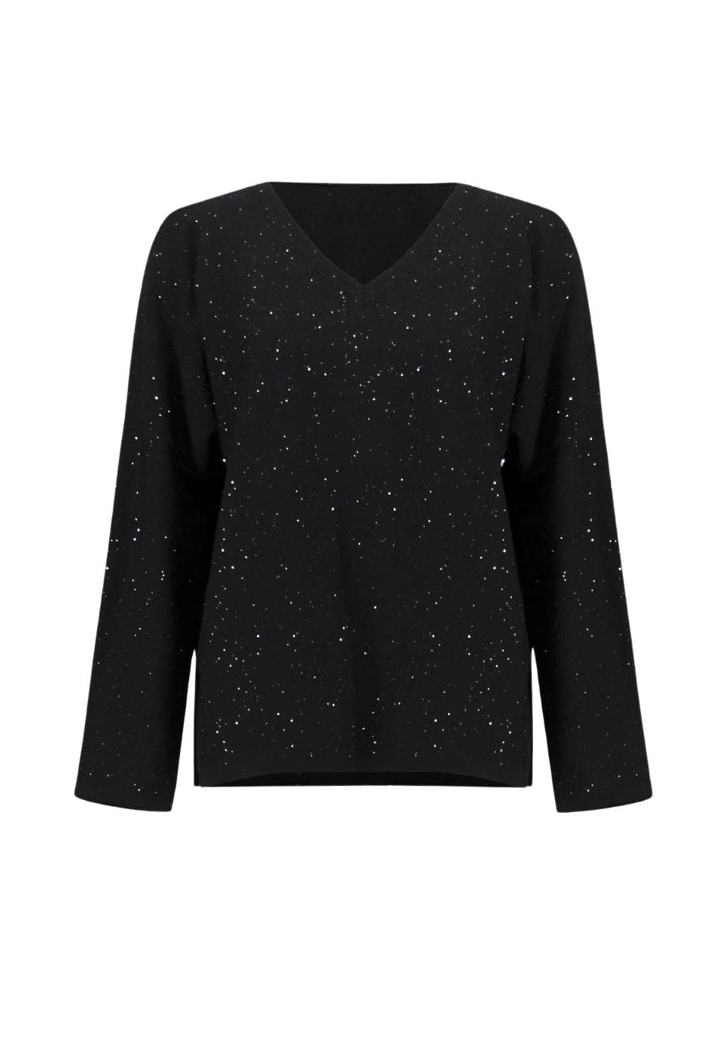 SEQUIN KNIT TOP | COL=BLACK