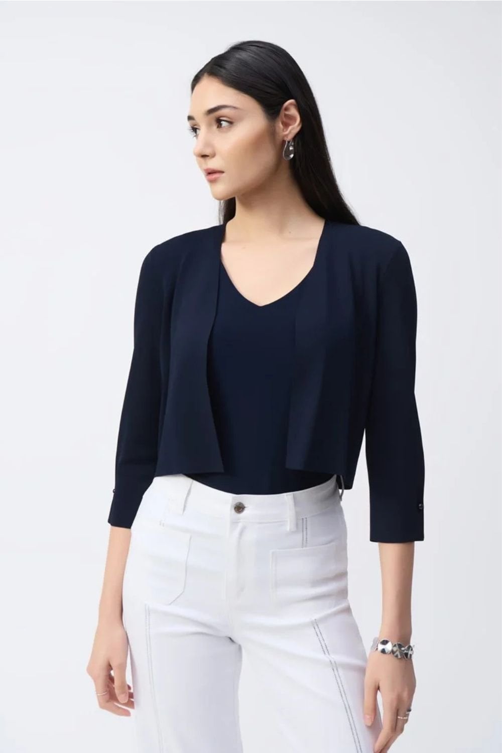 SWEATER KNIT COVER UP | COL=MID BLUE