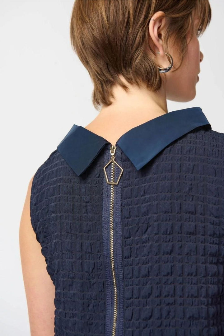 TEXTURED SLEEVELESS DRESS | COL=MIDNIGHT