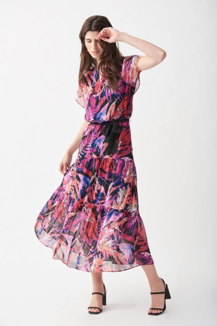 TROPICAL CHIFFON DRESS | COL=MULTI