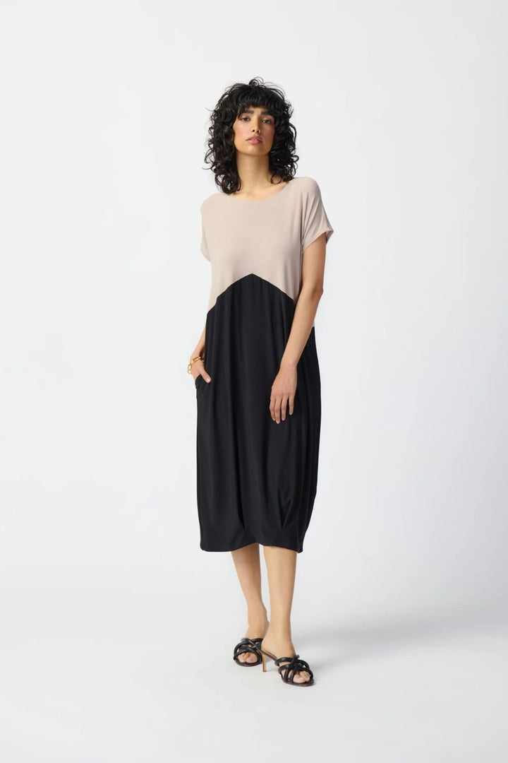 TWO TONE BALOON DRESS | COL=MIX