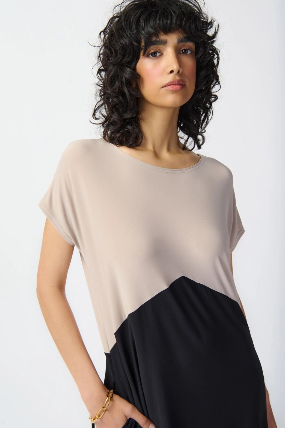 TWO TONE BALOON DRESS | COL=MIX