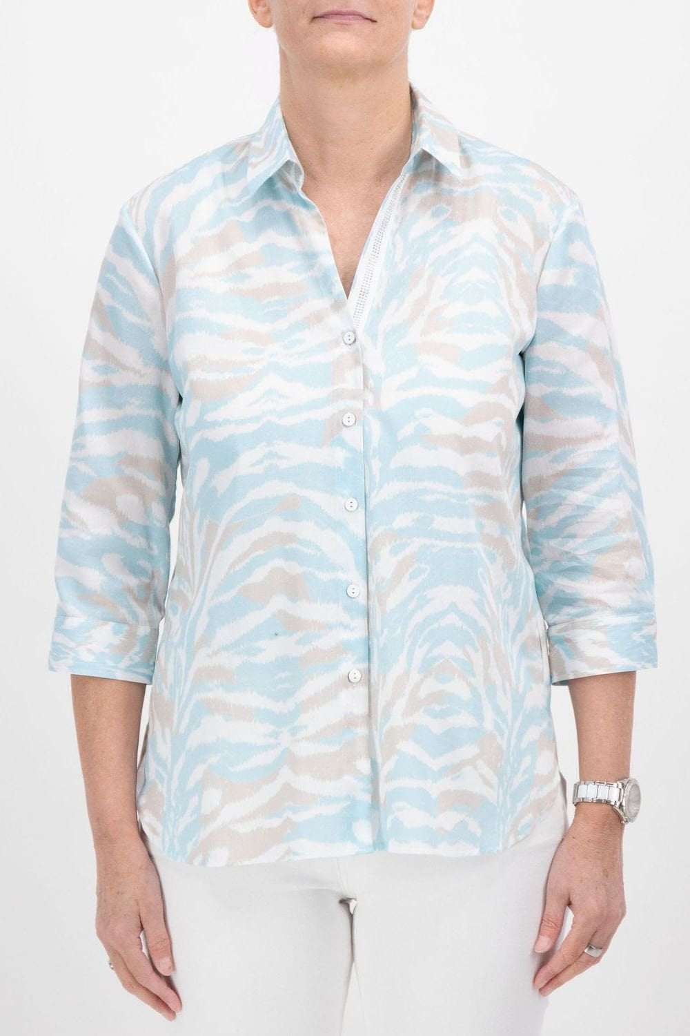 AQUA PRINT SHIRT | COL=AQUA