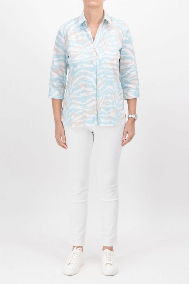 AQUA PRINT SHIRT | COL=AQUA