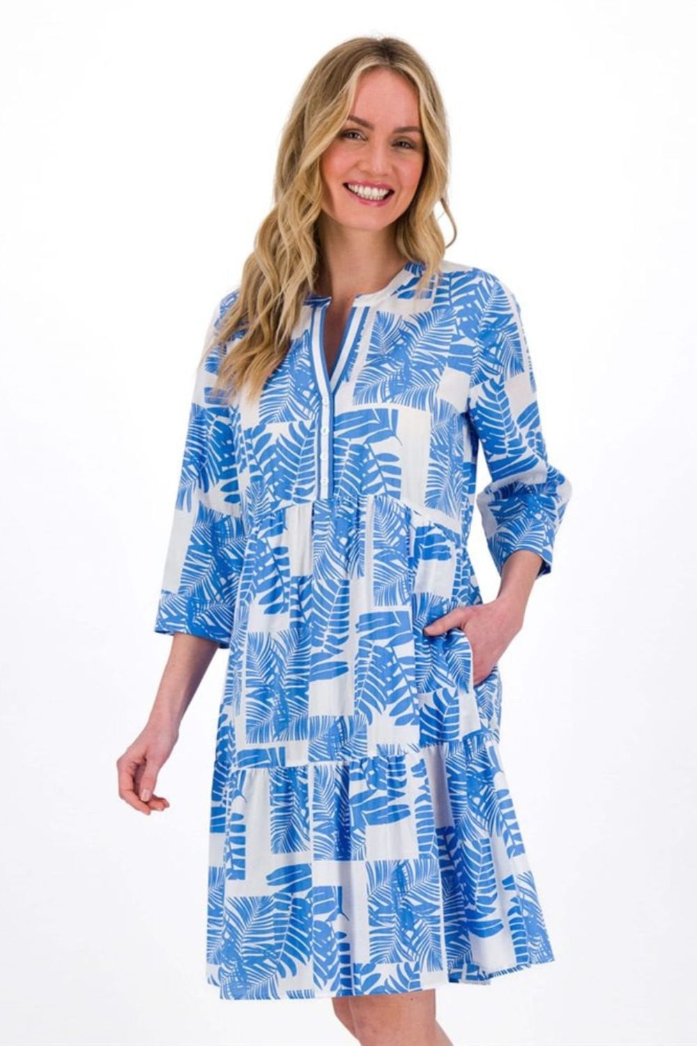 BLUE LEAF DRESS | COL=BLUE