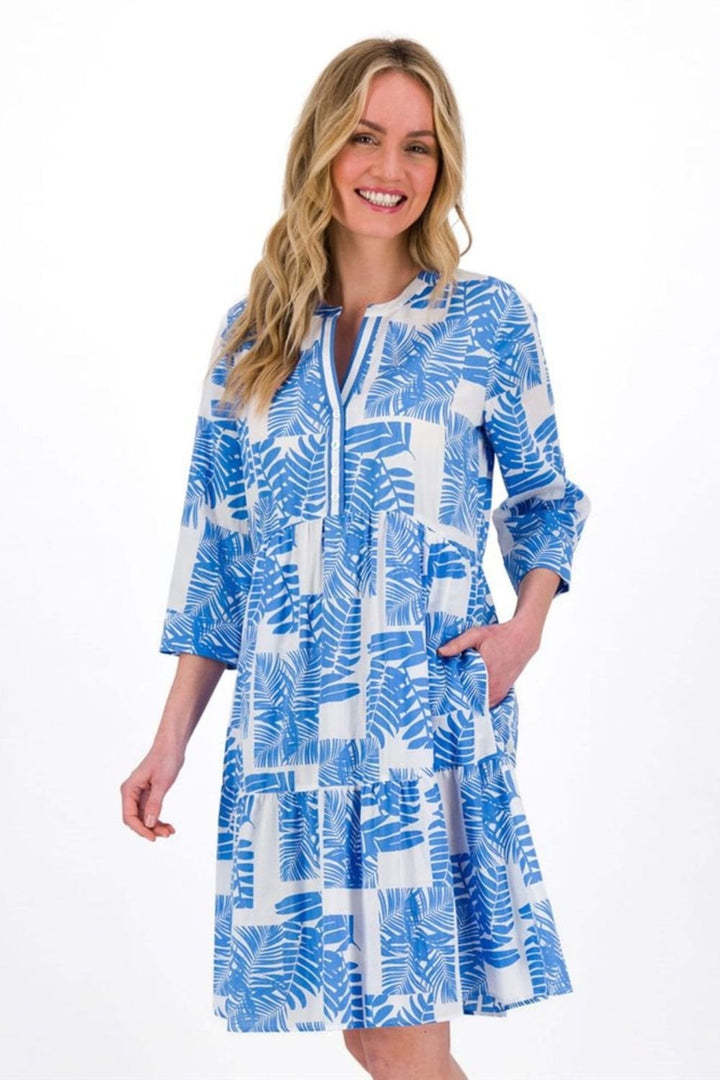 BLUE LEAF DRESS | COL=BLUE