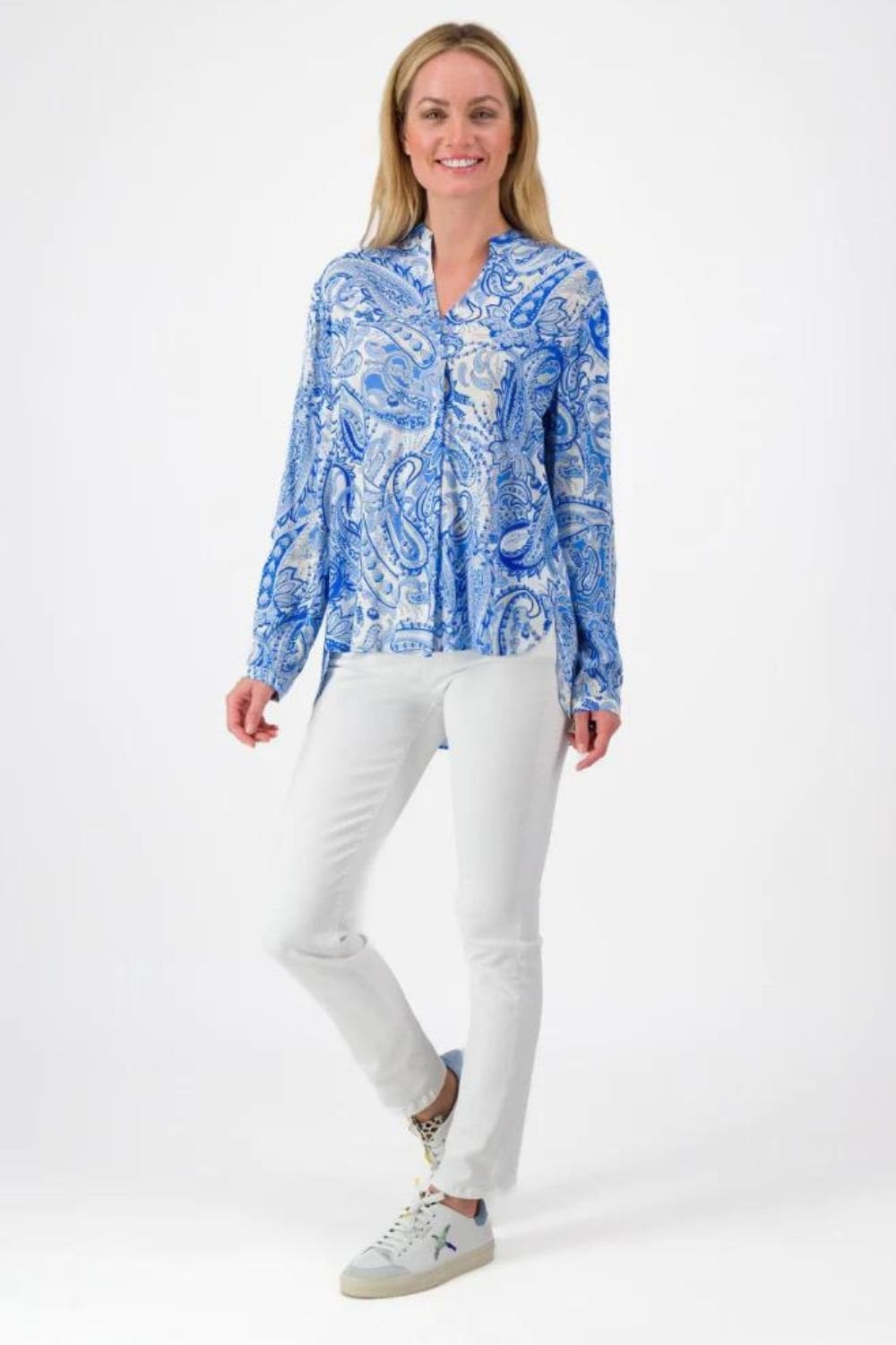BLUE PAISLEY BLOUSE | COL=BLUE