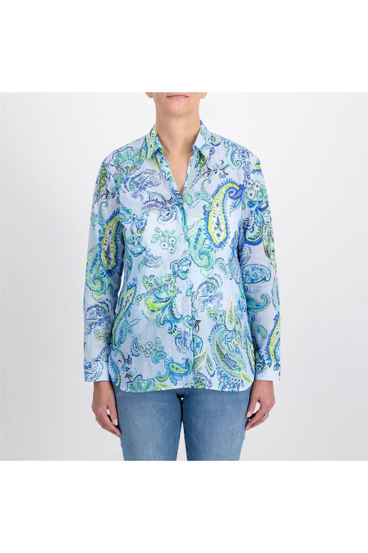 BLUE PAISLEY BLOUSE | COL=MIX
