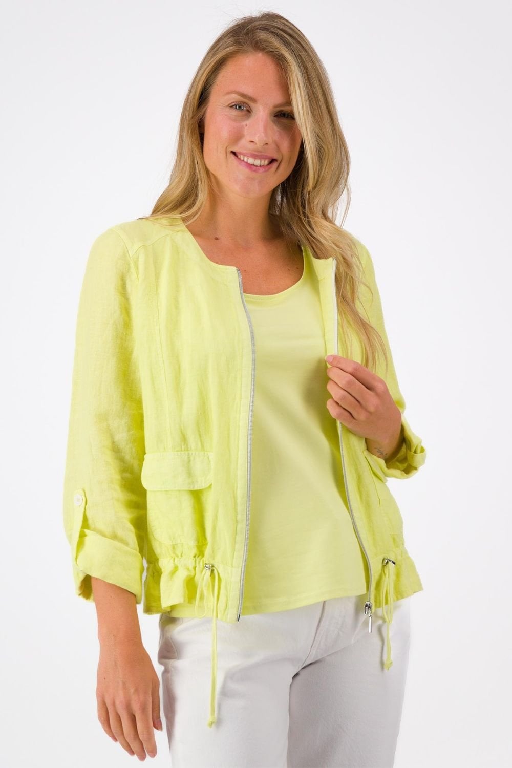 JUST WHITE JACKET | COL=LEMON