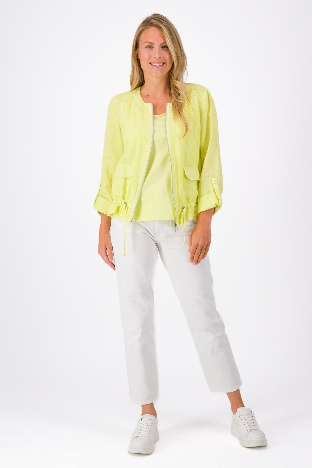 JUST WHITE JACKET | COL=LEMON