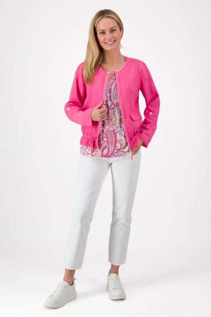 JUST WHITE JACKET | COL=PINK