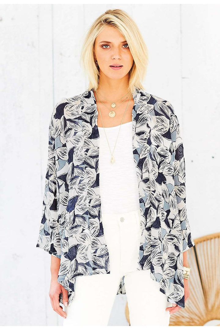 KAILA KIMONO ANGUILLA PRINT | COL=FIESTA PINK,ROYAL BLUE