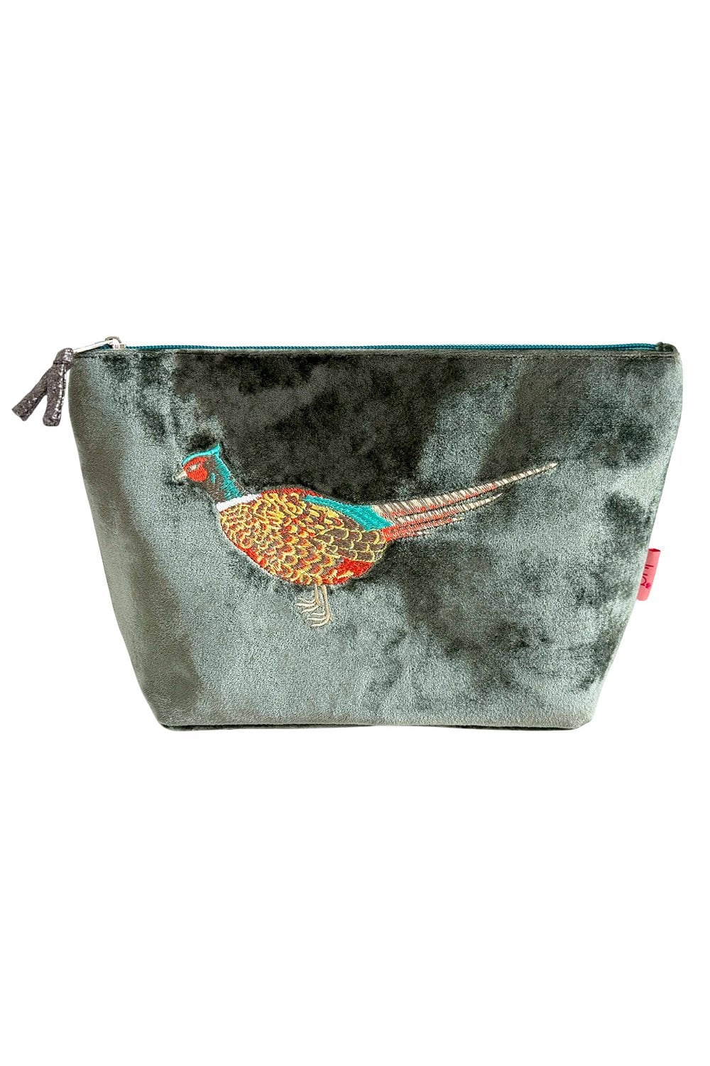 PHEASANT COSMETIC PURSE | COL=DARK SAGE