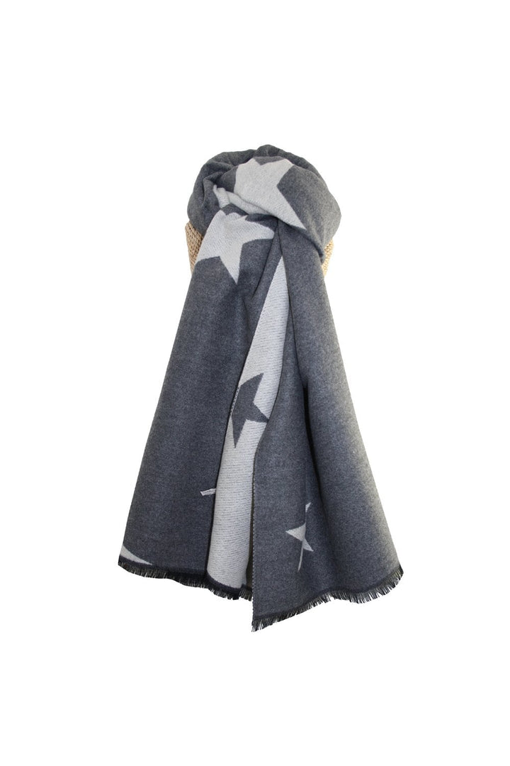 THICK STAR SCARF | COL=GREY