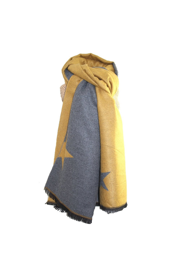THICK STAR SCARF | COL=MUSTURD