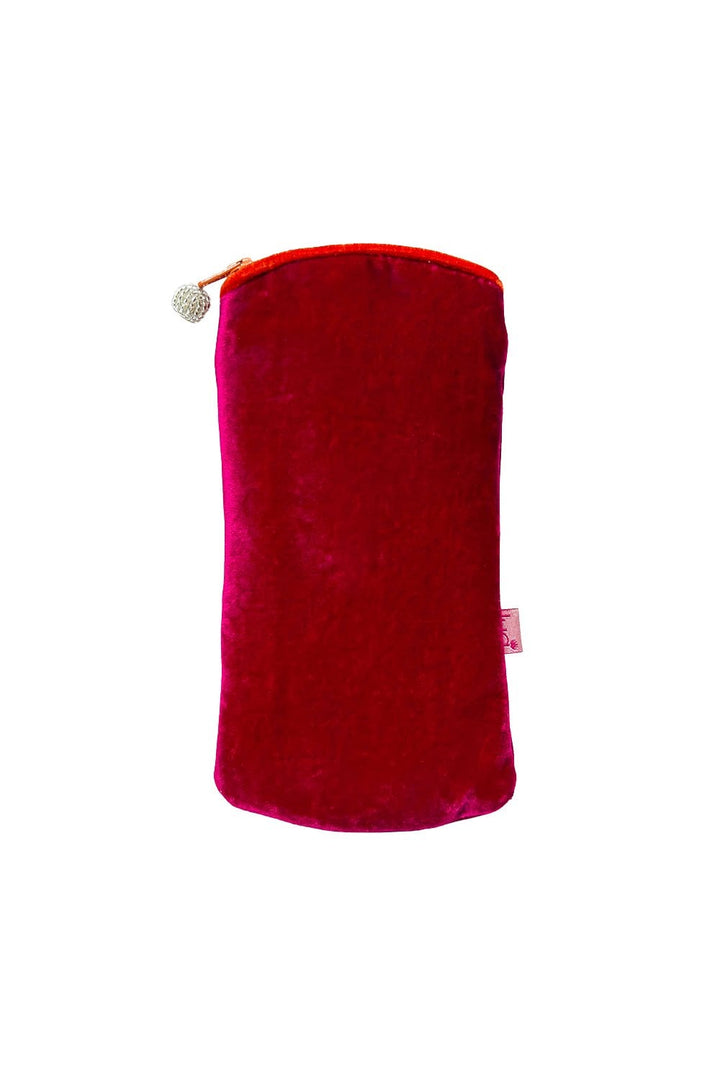 VELVET GLASSES CASE | COL=HOT PINK