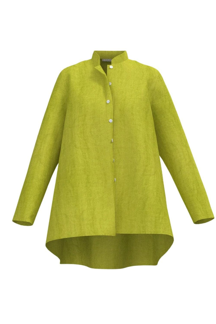 BUTTON LINEN SHIRT | COL=PISTACHIO
