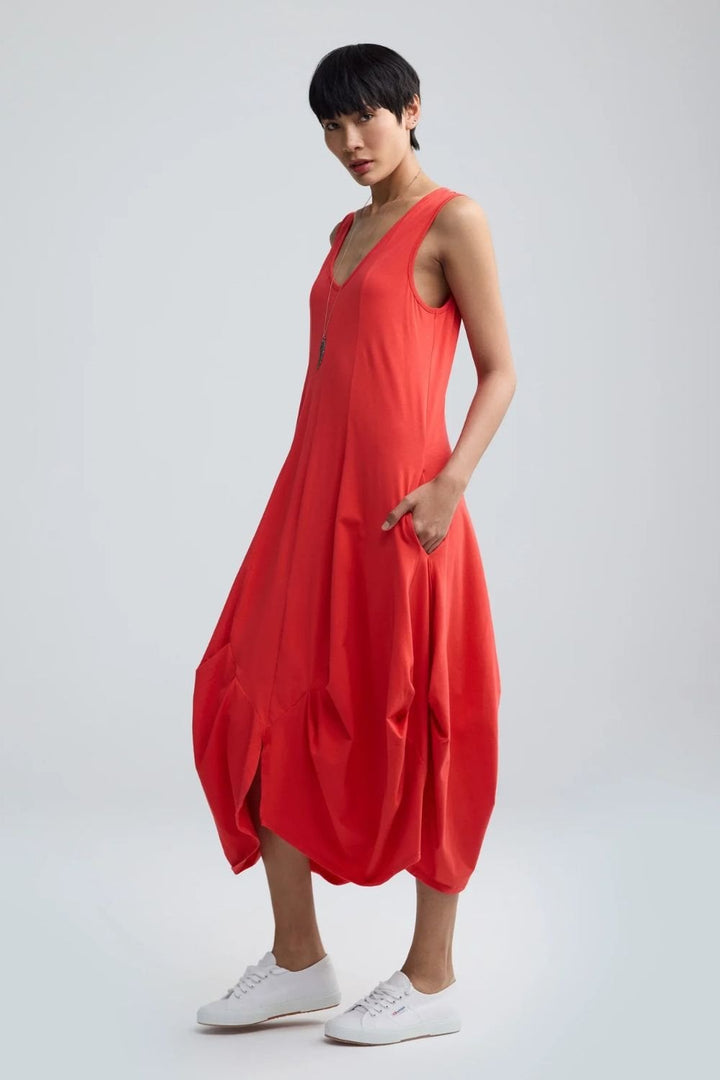 CALISTA DRESS | COL=VERMILLION