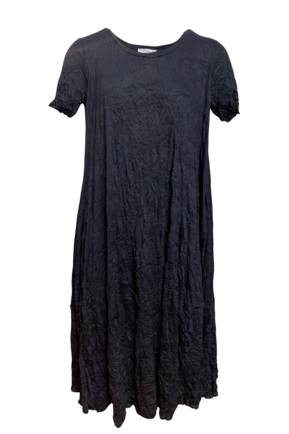 CRUSH TEXTURE DRESS | COL=DARK NAVY