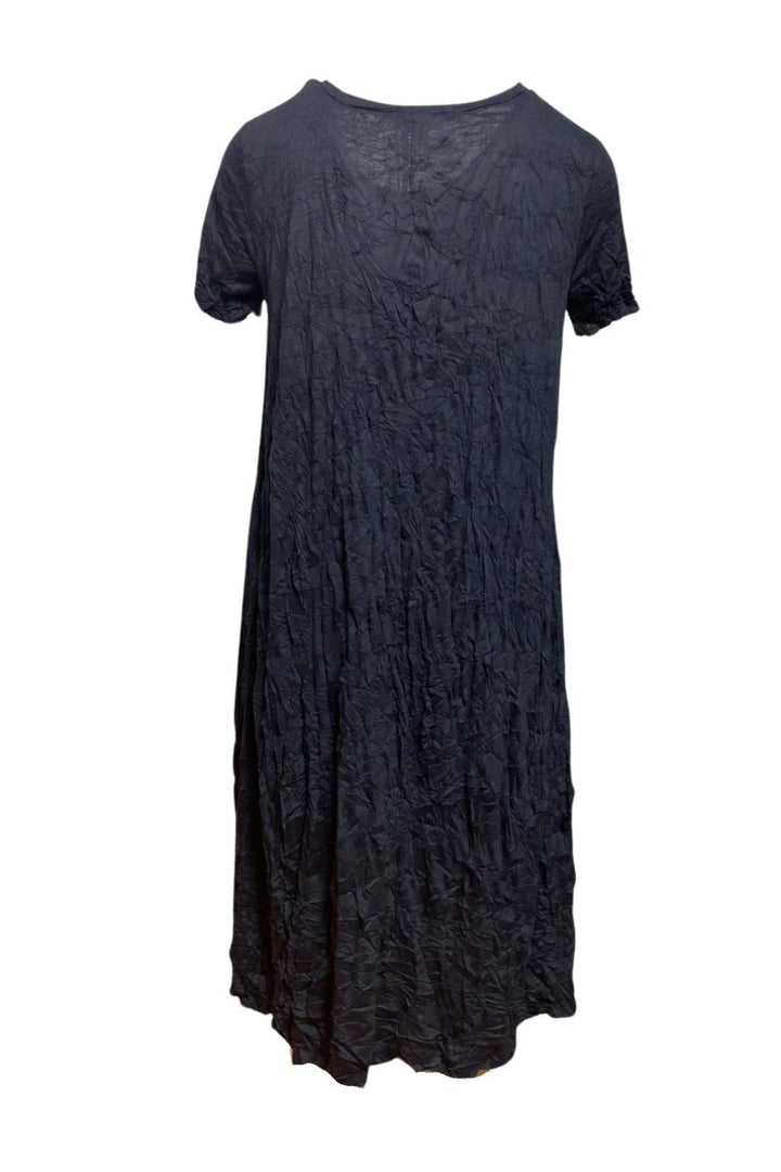 CRUSH TEXTURE DRESS | COL=DARK NAVY
