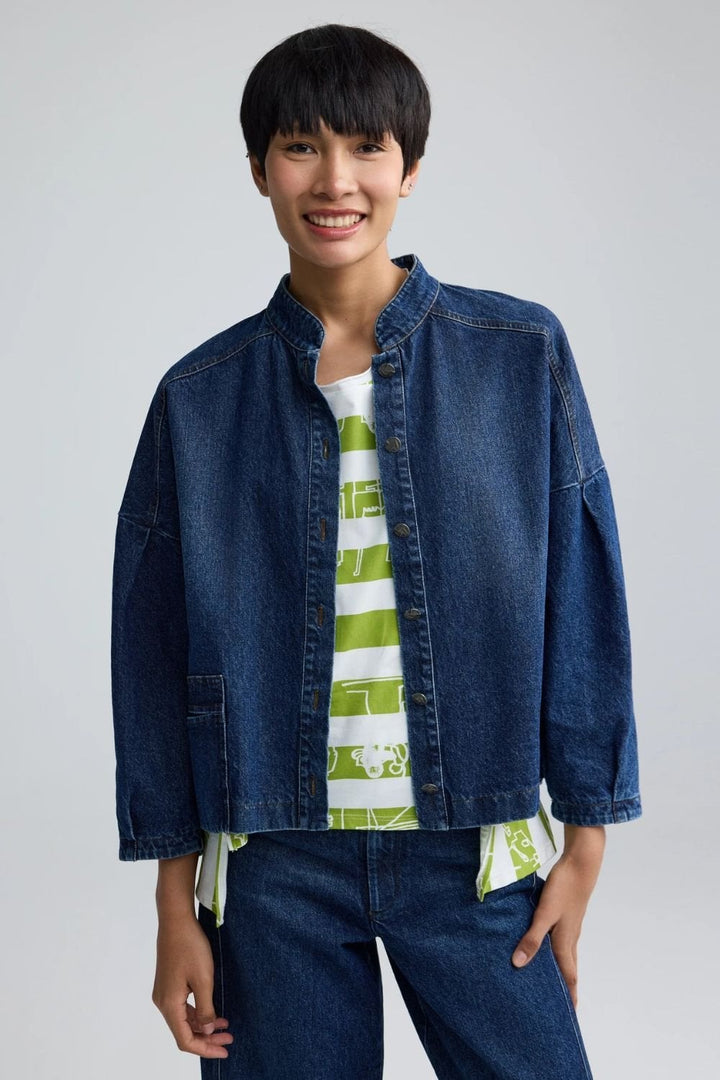 JADE WOVEN JACKET | COL=INDIGO