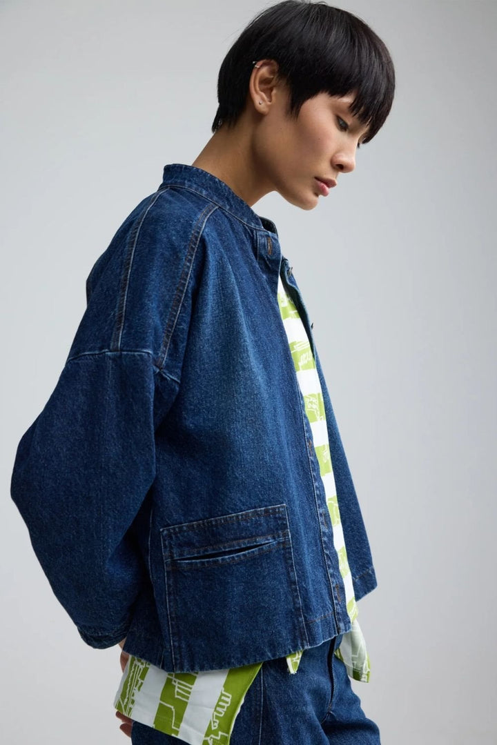 JADE WOVEN JACKET | COL=INDIGO