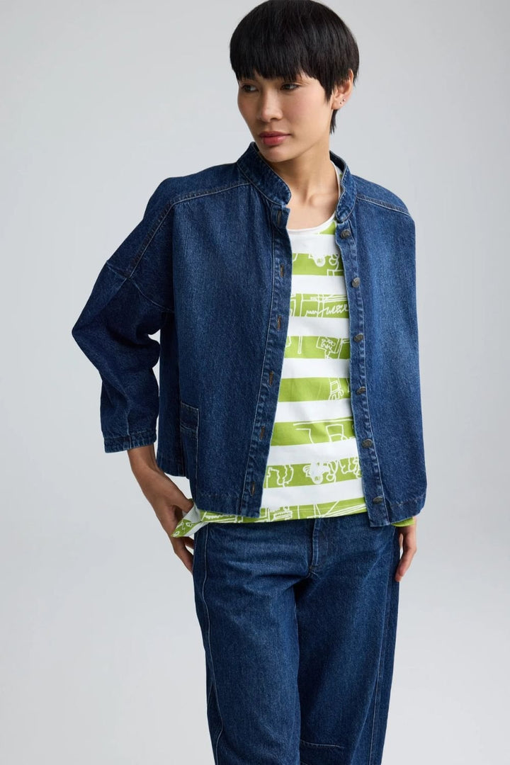 JADE WOVEN JACKET | COL=INDIGO