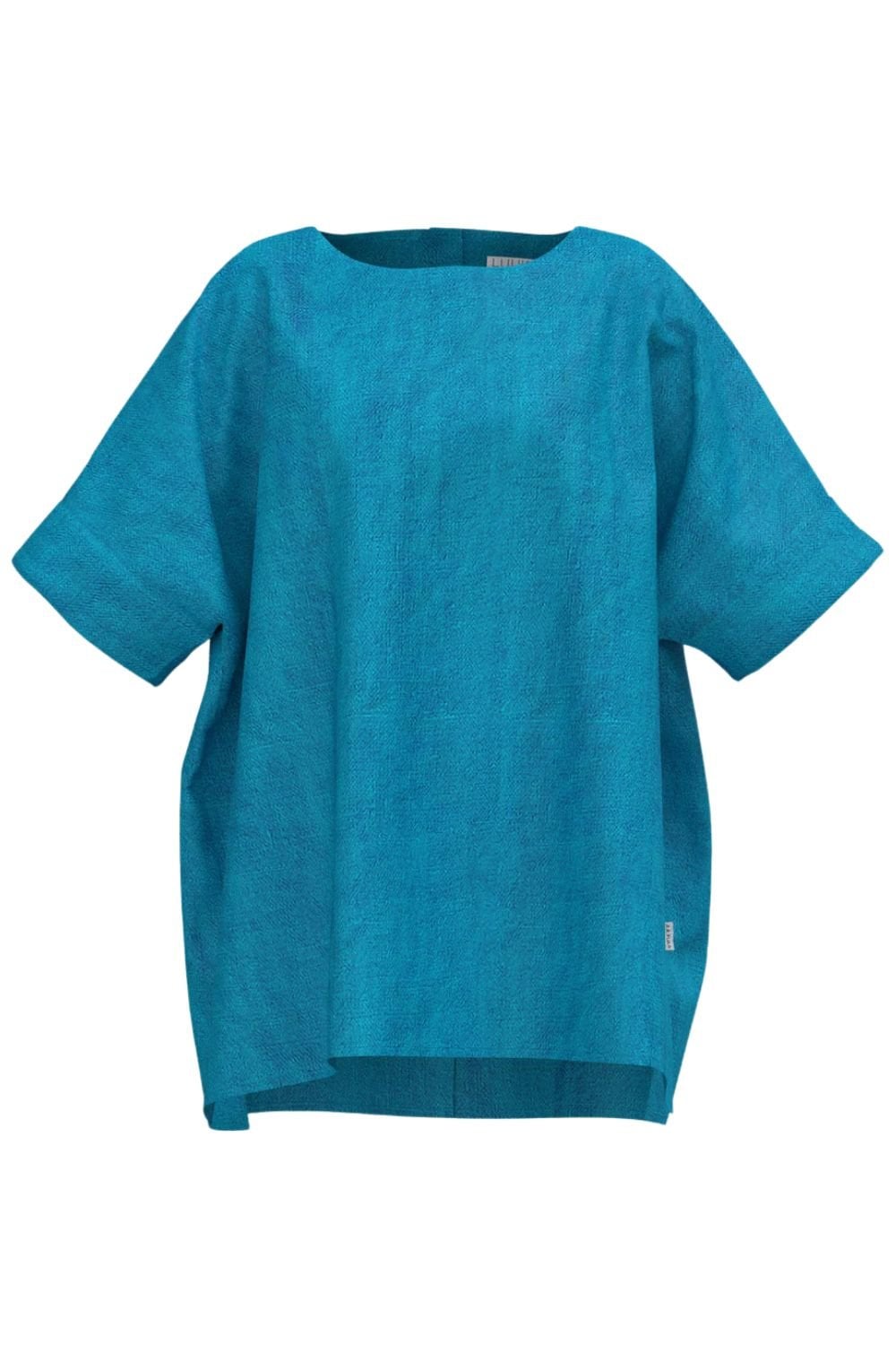 LINEN TOP | COL=TURQ
