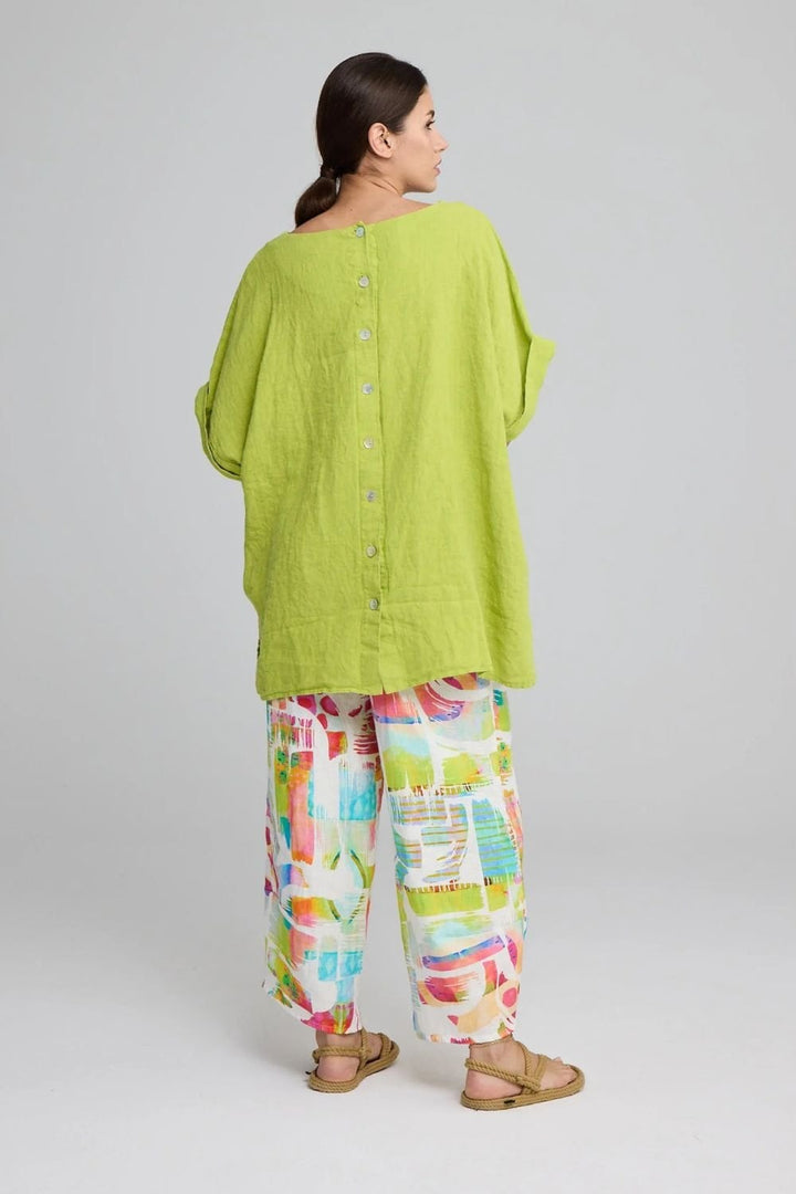 LINEN TOP | COL=PISTACHIO