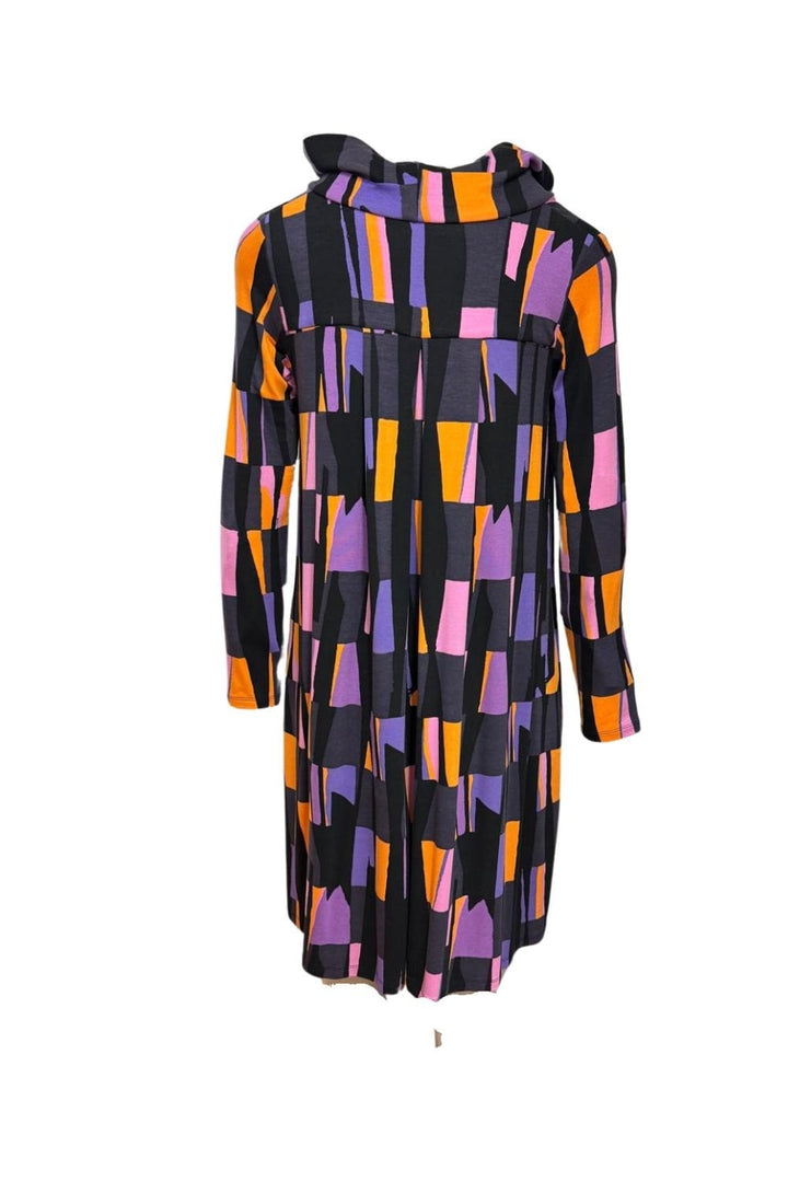 MULTI GRID JERSEY DRESS | COL=MULTI