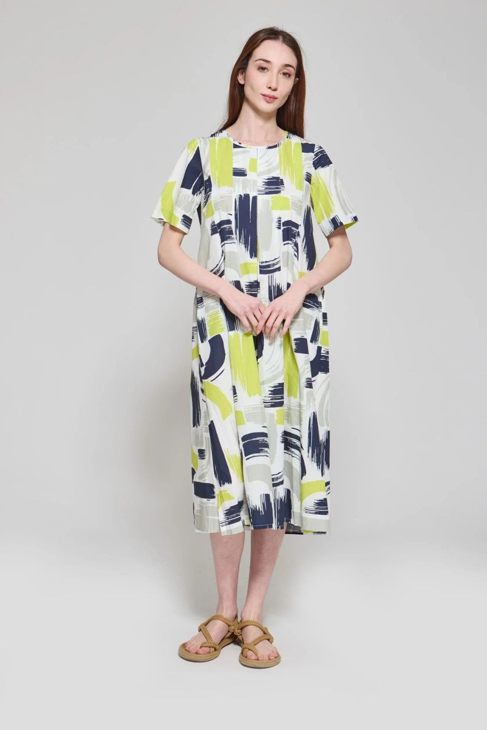 NAVY BRUSH DRESS | COL=NAVY