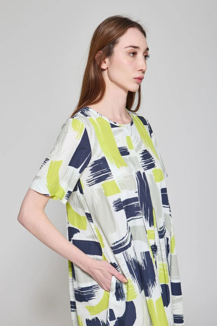 NAVY BRUSH DRESS | COL=NAVY