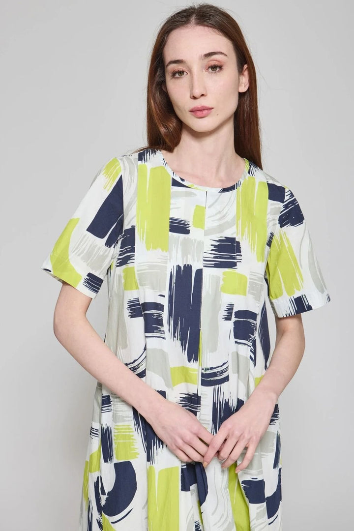 NAVY BRUSH DRESS | COL=NAVY
