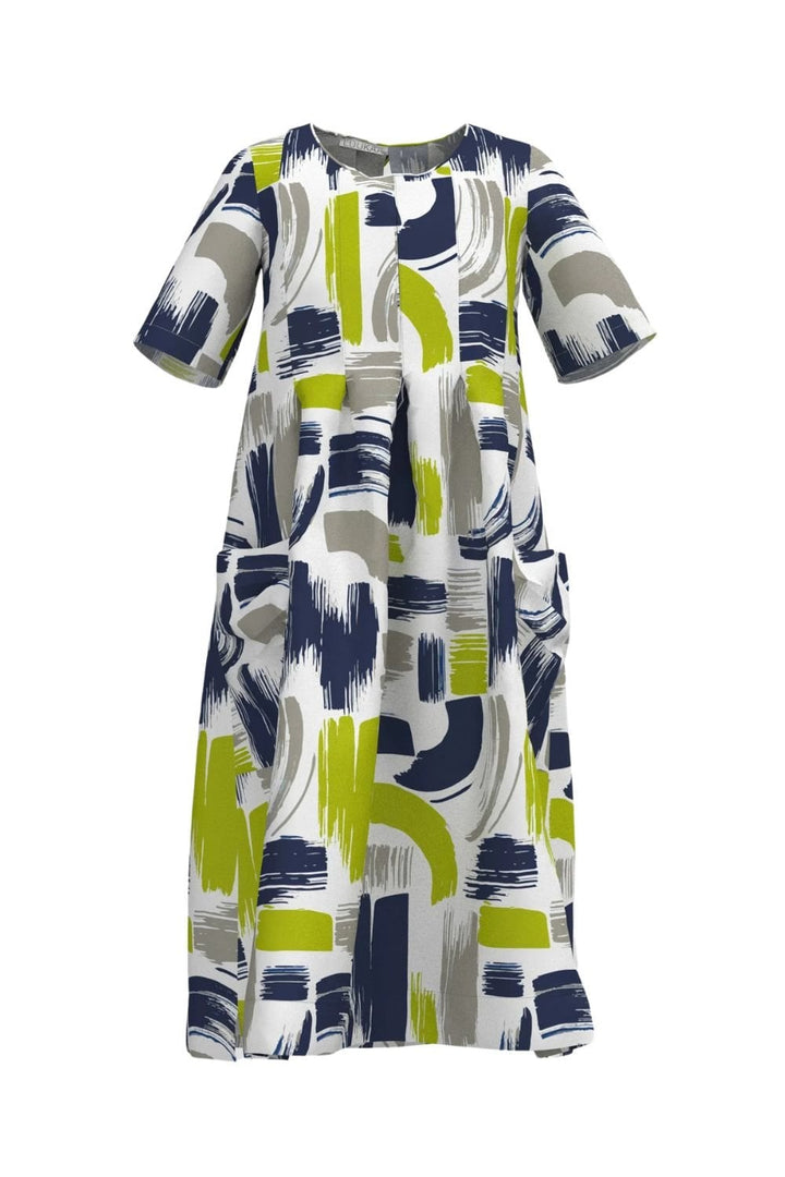 NAVY BRUSH DRESS | COL=NAVY