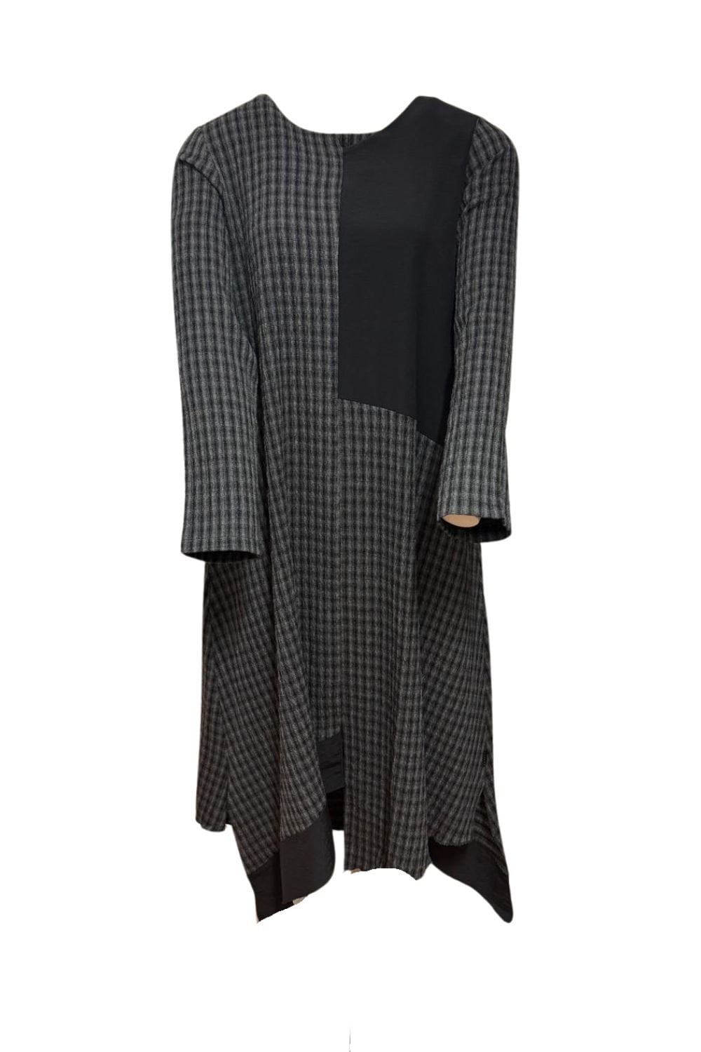 TEXTURED SMALL CHECK DRESS | COL=MIX